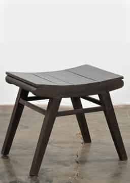 Vintage wood stool - BROWN