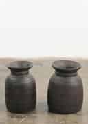 Wood Urn Vintage S - DKBROWN