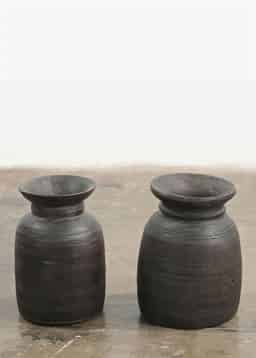 Wood Urn Vintage S - DKBROWN