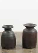 Wood Urn Vintage L - DKBROWN