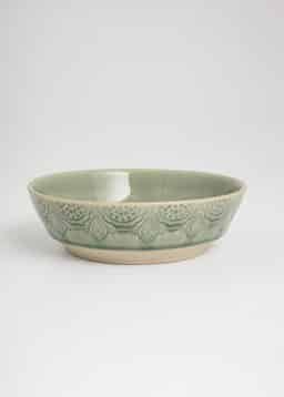 MATHILDA DECO PASTA BOWL - DustyBlue