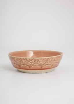 MATHILDA DECO PASTA BOWL - DUSTYPINK