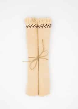 Lacy Emb. Napkin 2p - BROWN