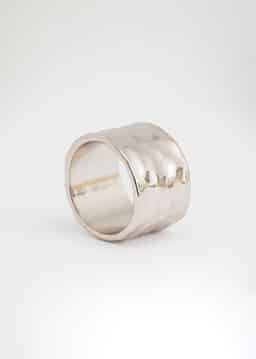 HAMMERED RING  - Silvershiny