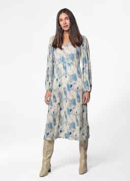 IKA LS DRESS - BEIGE