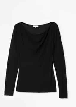 SABINE KNITTED TOP - Black