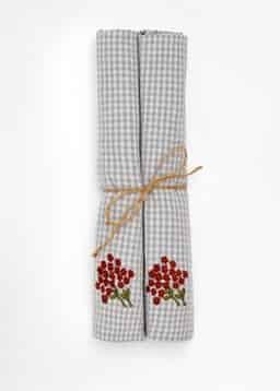 Tiny Gingham Napkin S/2 - BLUE