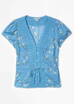 WINNIE PRINTED BLOUSE 251 - BLUE