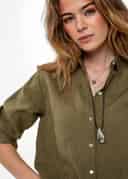 DIANA LINEN SHIRT 251 - khaki