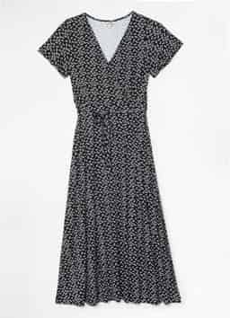 ANIK DRESS - BLACK AOP