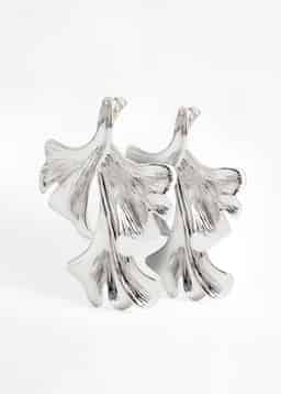 3 LEAF EARRINGS - Silver