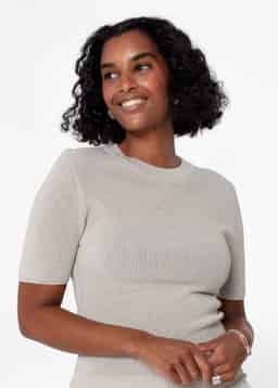 LOU LUREX TOP - Silver