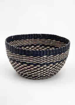 LAURA ROUND BASKET - BLUE