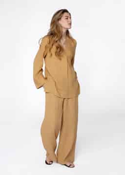 HIBO LINEN TUNIC - BEIGE