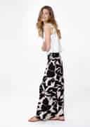BELLA LONG SKIRT - BLACK AOP
