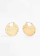 PLEATED ROUND EARRINGS - Goldshiny