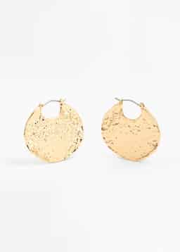 PLEATED ROUND EARRINGS - Goldshiny