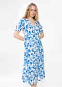 ENYA DRESS - DARK BLUE AOP