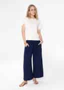 ELSIE CROPPED PANTS - NAVY