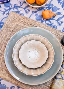 MATHILDA SCALLOP BOWL - CREMESPECKLED