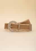 STRAW BELT  - BEIGE