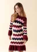 SANDRA DRESS - BURGUNDY