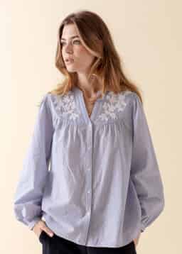 NILA BLOUSE  - BLUE