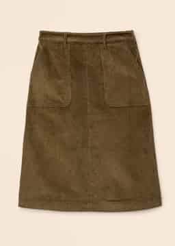 ALLY CORD SKIRT - GREEN