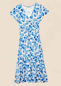 ANIK DRESS - DARK BLUE AOP