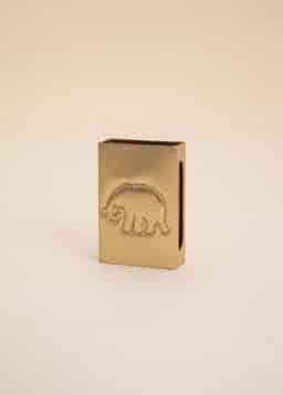 BRASS MATCHBOX HOLDER - ELEPHANT