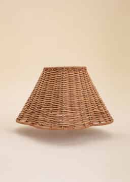 SCALLOP RATTAN LAMPSHADE - NATURAL