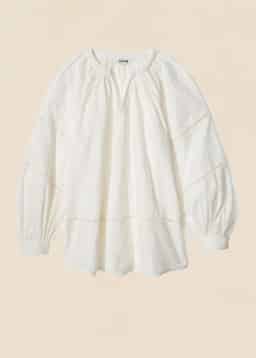 Taytum lace blouse - WHITE