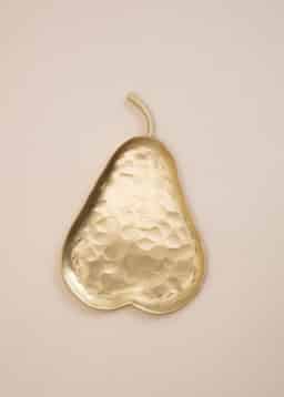 PEAR BRASS TRAY - BRASS
