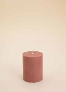 Block Candle 70x90 mm - DUSTYPINK
