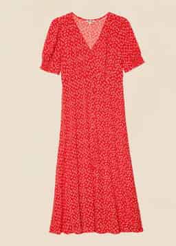 ENYA DRESS - RED AOP