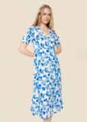 ENYA DRESS - DARK BLUE AOP