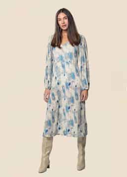 IKA LS DRESS - BEIGE