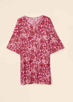 Emilia Crepe Tunic - PINK AOP