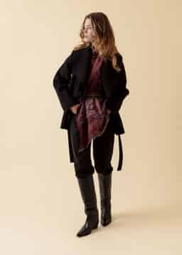 PHOEBE SHORT COAT - Black