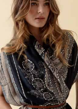 JACQUARD SCARF - BLUE
