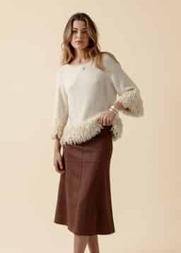 ALINA SKIRT - BROWN