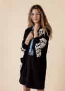 Flower Cardigan - Black