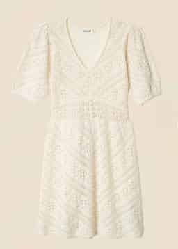 ZUDORA CROCHET DRESS - OFFWHITE