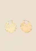PLEATED ROUND EARRINGS - Goldshiny