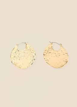 PLEATED ROUND EARRINGS - Goldshiny