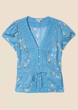WINNIE PRINTED BLOUSE 251 - BLUE
