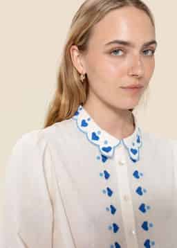 SASHA BLOUSE  - BLUE