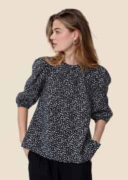 ZIZI BLOUSE 251 - BLACKWHITE