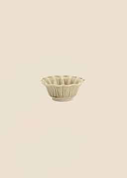MATHILDA SCALLOP SMALL BOWL - BEIGE