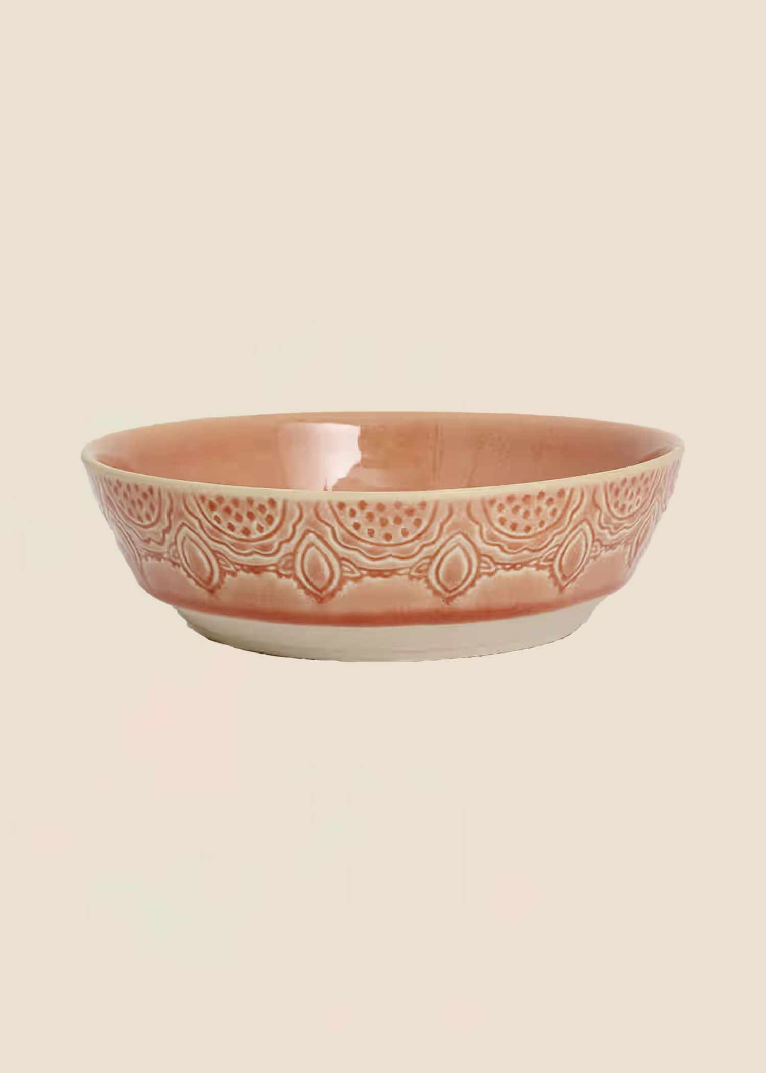 MATHILDA DECO PASTA BOWL - DUSTYPINK